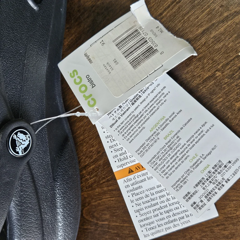 CROCS Men's Black Loafers & Slip-Ons NWT M 14 - Picture 5 of 5
